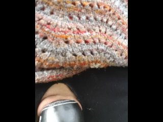 Little Wet Kitty Spreads Her Lips Open Wide on Her Bike Seat Out in Public!