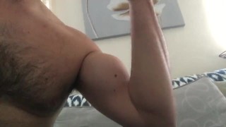 British Homemade Verified Amateur: Sexy Solo Arm Muscle Flexing Action