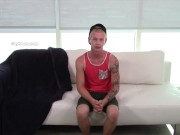 Preview 1 of Young Blonde Twink Deepthroats & Rides Casting Agent’s Cock Til He Cums