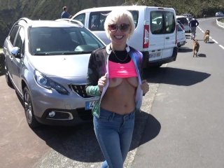 small tits, busy street, public flashing, teen