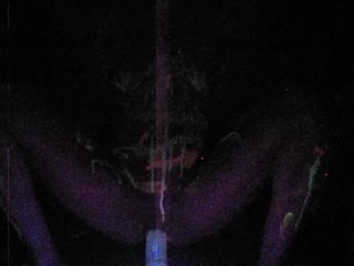 Young Amateur Rides A Huge Glow_In The Dark Dildo