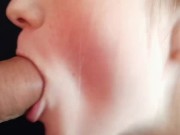 Preview 5 of Close up amateur blowjob, oral creampie