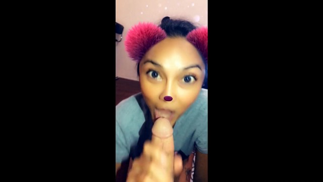 Великолепный азиатский минет в Snapchat - Вы должны слышать голос :)