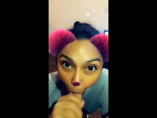 Gorgeous Asian Snapchat Blowjob - You Gotta Hear_the Voice:)