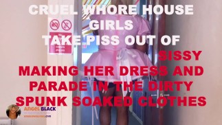 Angel Black Cruel Girls nehmen Pisse aus Sissy Virgin Loser Ankleidezeit
