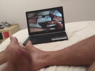 Guy Jerks off Watching his Super Sexy Girlfriend Masturbatine