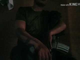 Military men craving to jerck his cock while on duty