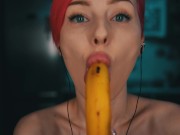 Preview 2 of ASMR playing with Banana FIND ME ON FANSLY  -  MYSWEETALICE (PATREON - MYKINKYDOPEASMR)