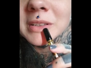 Smoking Sexy Eyes Face Tattoos