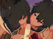 Preview 1 of 3D Hentai Threesome with Egyptian Goddesses