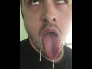 Post self Facial Ahegao! Showing off my Sticky Thick Cum, such a Cumslut :p