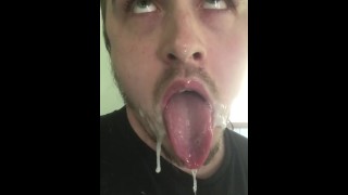Post Self-Facial Ahegao Displaying My Sticky Thick Cum Such A Cumslut P