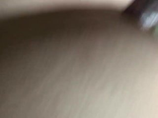 Tight white pussy cream on block cock