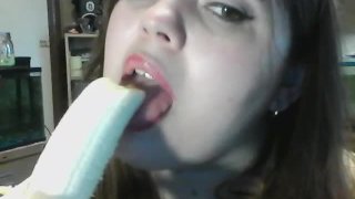 ASMR Brincadeira comendo sons de banana / boca