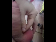 Jerking off my cock and fuck him by USA flag