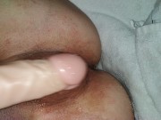 Preview 4 of shaved pussy squirting on man