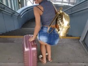 Preview 1 of Public Blowjob by Thai Teen at the Trainstation