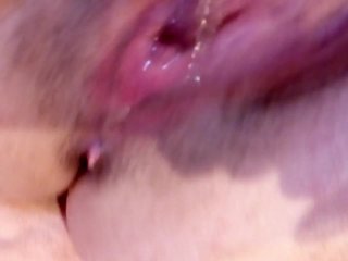 Close-up squirting POV with moans  Watch a pink pussy get wet very closely