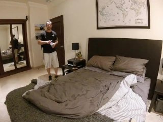 Sweaty Gym Workout Turns to Slippery Cum Show