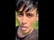 Preview 2 of Chewing and swallowing ex - boyfriend cum ( solo cum eating after BJ vid )
