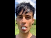 Preview 6 of Chewing and swallowing ex - boyfriend cum ( solo cum eating after BJ vid )