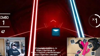With qDot - Intiface Game Haptics Router Demo (Butt Saber)