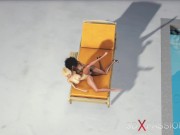 A horny girl dreams to have sex with a black 3d shemale in expensive villa