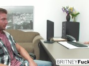 Preview 1 of Britney Interviews Him And He Has To Fuck For The Job