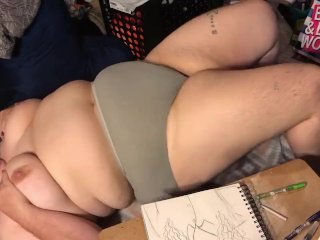 solo female, fetish, big tits, fat