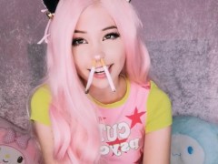 Belle Delphine gets DOUBLE penetrated - Screenshot 16 of 16 - Petite