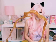 Belle Delphine gets HUGE LOAD blown on her