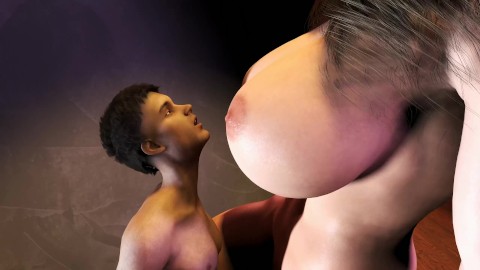 BIG BOOB TEEN CRESCE MAIS ALTO VS PEQUENO HOMEM Comparação de altura - roubo de atributo