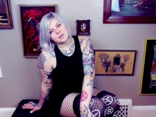 goth girl, tattooed women, solo female, domination