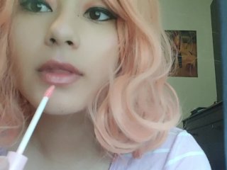 Pink Haired Slut Sucks on Cock