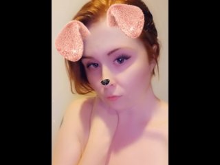 solo female, exclusive, blowjob, red head