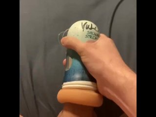 Masturbating with toy