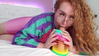 Slutty Step-Sister Sucks & Throat Fucks You With A Slinky Gets Huge Facial