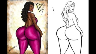 Large Booty Drawing
