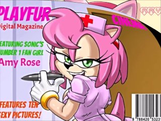 sonic the hedgehog, amy rose, drawing, furry