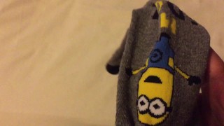 Homemade SockJob: Minion Sock Masturbation Video