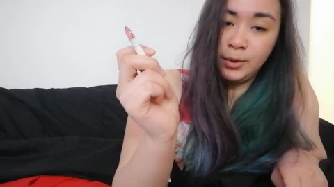 MissDeeNicotine Smoking Fetish, Asian Smoker