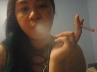 asian smoker, cigarette, smoking, femdom