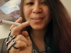 Fetish Smoker Miss Dee Nicotine, Inhales for you