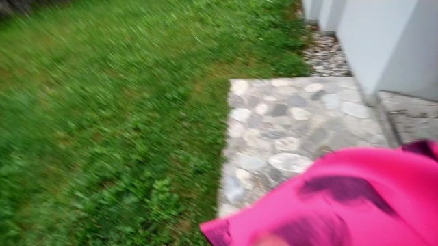 First Time Outdoor Locked in Chastity (female Chastity Belt in Nature)