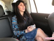 Preview 1 of TS Karabella Cums in Her Uber Ride