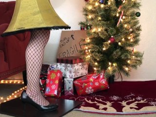 calves, fishnets, nikki sequoia, christmas, parody