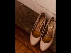Pissing in my wifes heels. She wore to the club!!!