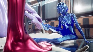 Unreal Engine Animation Sentient Nanobot Slime Girl