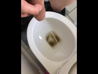 urinating, huge cock, hung, teen