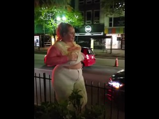 flashing people on the street after the raptors won in Toronto